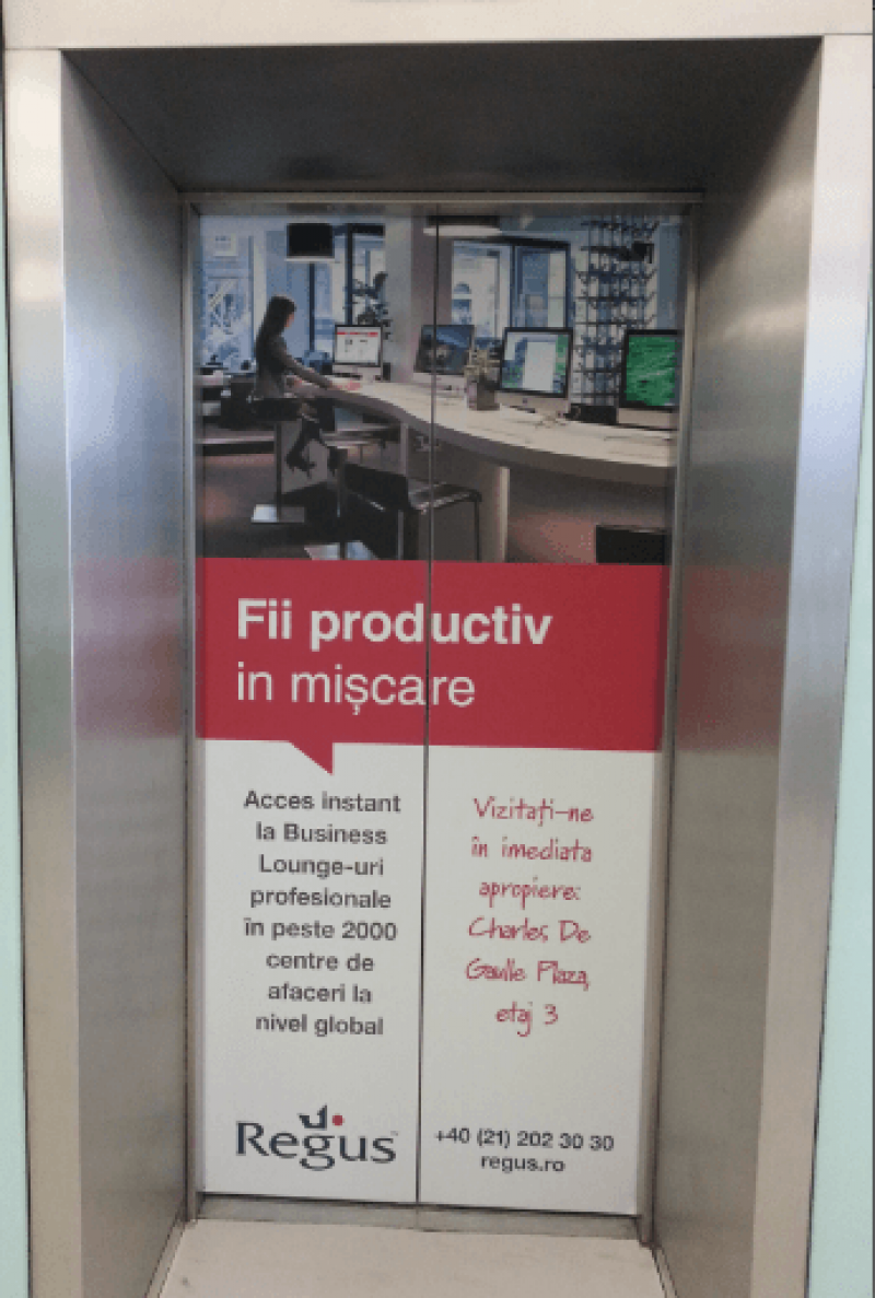Publicitate in lift in cladiri de birouri Bucuresti
